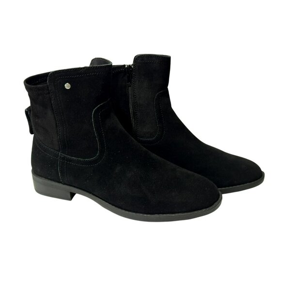 NEW Very Volatile Los Angeles Jericho Sz 8 Black Suede Leather Booties Side Zip - Picture 12 of 12